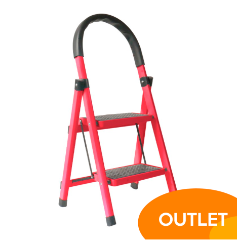Escalera Plegable Doméstica 2 Escalones de Acero Outlet