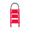 Escalera plegable de acero, 3 escalones, 100 kg