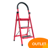 Escalera plegable de acero, 3 escalones, 100 kg