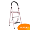 Escalera plegable de acero, 3 escalones, 100 kg