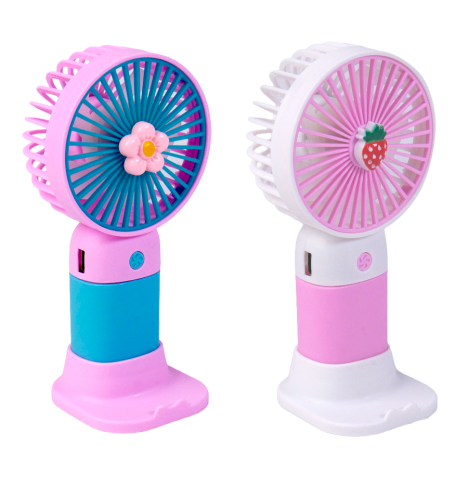 Ventilador Portátil Recargable con Base, Compacto y Silencioso