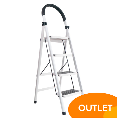 Escalera Plegable Doméstica 4 Escalones Acero