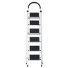 Escalera plegable de acero, 6 escalones, 100 kg