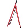 Escalera plegable de acero, 6 escalones, 100 kg