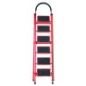 Escalera plegable de acero, 6 escalones, 100 kg