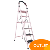 Escalera plegable de acero, 6 escalones, 100 kg