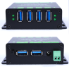 Hub USB industrial 4 puertos con 2 entradas conmutables