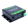 Hub USB industrial 4 puertos con 2 entradas conmutables