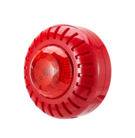 Sirena piezoeléctrica de incendio, flash 12-24V, 112 dB