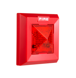 Baliza LED roja SL-05F, 24V DC para alarma de incendio