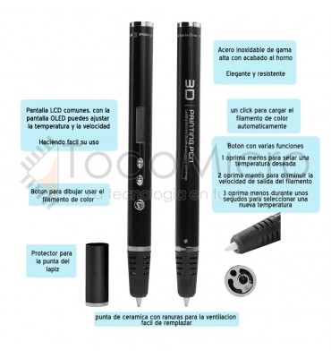 Lapiz 3D Con display RP900A  Metalico