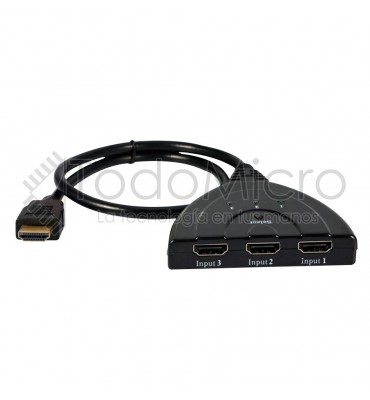 Switch HDMI de 5 puertos con control remoto