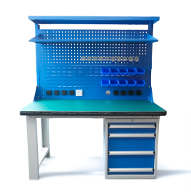 Escritorio Metálico Industrial para Taller, Panel y RJ45