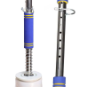 Dispensador manual para envolver pallets con film stretch