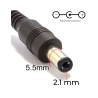 Fuente 12V 2A plug 5.5x2.1mm, enchufe Argentina