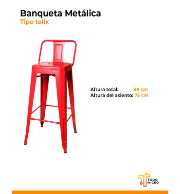 Banqueta Metálica con...
