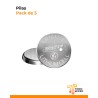 Pilas CR2032 de litio 3V, pack x 5 unidades