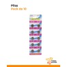 Pilas LR44 AG13 alcalinas, pack x 10 unidades
