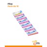 Pilas LR626 AG4 alcalinas, pack x 10 unidades