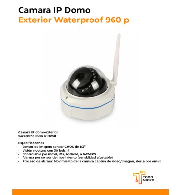 Camara IP domo exterior...