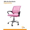 Silla ergonómica de oficina, base metálica y ruedas