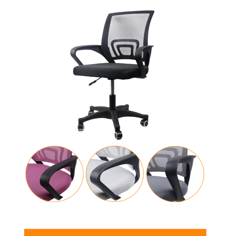 Silla ergonómica de oficina con base plástica