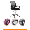 Silla ergonómica de oficina, base metálica y ruedas