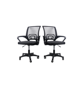 2 sillas ergonómicas de oficina, base plástica