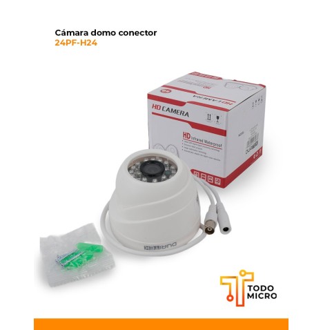 Cámara domo BNC 2MP 1080P con 24 LED IR, para interior