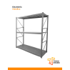 Estantería metálica rack, 3 niveles, hasta 300 kg