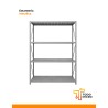Estantería metálica rack, 4 niveles, hasta 300 kg