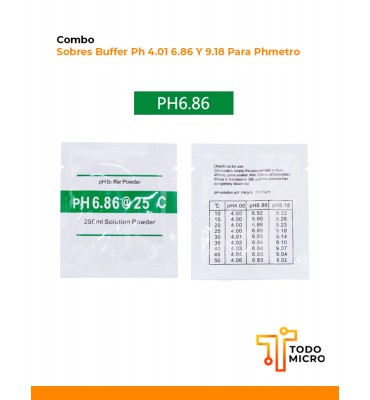 Combo Sobres Buffer Ph 4.01...