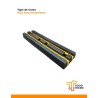 Tope de goma para estacionamiento 100x25x10 cm antigolpes