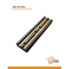 Tope de goma para estacionamiento 100x25x10 cm antigolpes