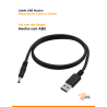 Cable de alimentación USB a plug macho 3.5x1.35mm 5V