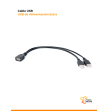 Cable USB en Y con doble ficha de alimentación