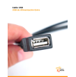 Cable USB en Y con doble ficha de alimentación