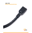 Cable USB en Y con doble ficha de alimentación