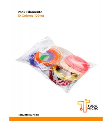 Pack 100mts Filamento PLA...