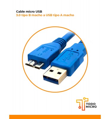 Cable micro USB 3.0 tipo B...