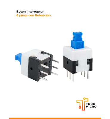 Boton interruptor 6 pines...