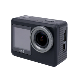 Cámara deportiva 4K, lente 130°, impermeable