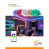 Tira LED RGB 5 metros con controlador y modos de color