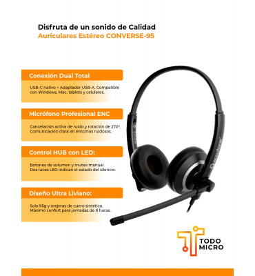 Auriculares Estéreo USB-C +...