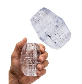 Masturbador masculino espiral transparente TPE