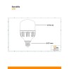 Bombilla LED T100 30W Galponera, cálida, 1600 lúmenes