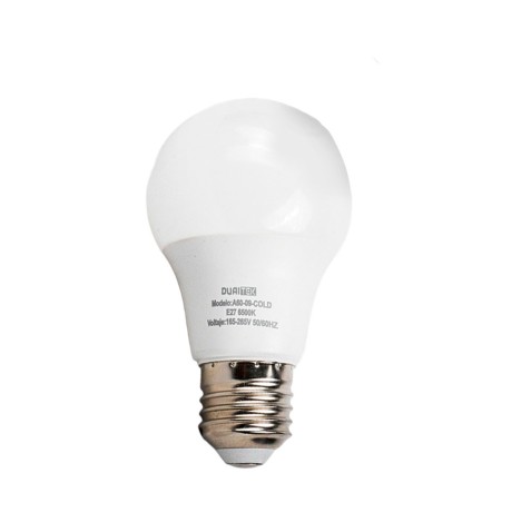 Bombilla LED A60 9W E27, luz fría 6000K, 720 lúmenes