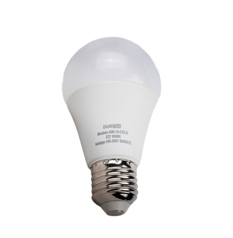Bombilla LED A60 15W E27, luz fría 6000K, 1150 lúmenes