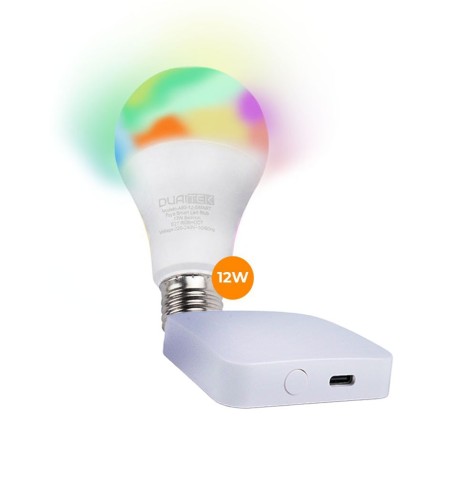 Combo Lámpara Led Smart RGB 12W E27 + Hub Gateway comaptible Tuya WiFi