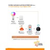 Combo Lámpara Led Smart RGB 12W E27 + Hub Gateway comaptible Tuya WiFi